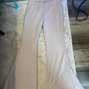 Never worn pink flared sweats size small